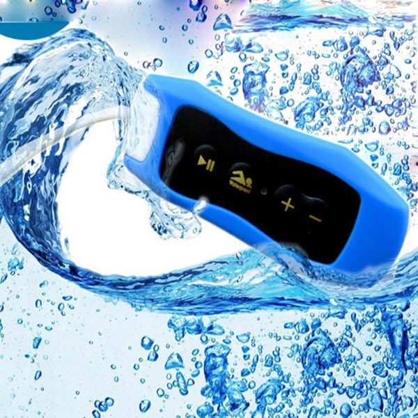 Lettore Impermeabile IPX8 Clip MP3 Radio FM Suono stereo 4G/8G Cuffia Nuoto Immersioni Surf Ciclismo Sport Lettore musicale