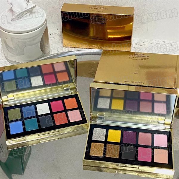 Paleta de sombras multicoloridas luxuosas com 10 cores foscas e brilhantes sombras prensadas