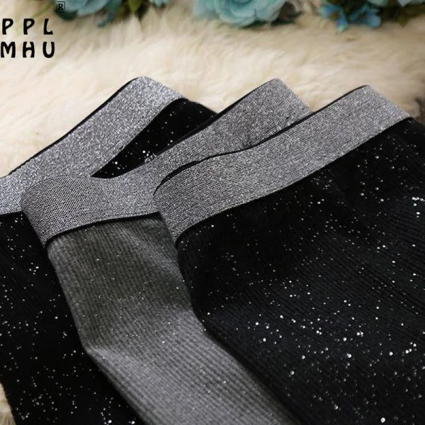 Roupas moda glitter estiramento leggings mulheres tendência cintura alta calças magras primavera outono sem costura corredores tornozelo comprimento ginásio esporte capris