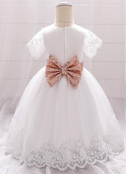 Girl039s Kleider Einfarbig Prinzessin Kostüm Elegantes formelles Mädchen Spitzenkleid für Mädchen2902196