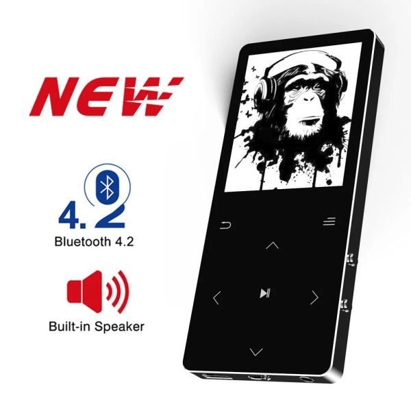 Spieler MP3-Player mit Bluetooth-Lautsprecher Hifi Tragbarer Walkman mit FM-Radioaufnahme Eingebauter Lautsprecher Touch-Taste 1,8-Zoll-Tft-Bildschirm