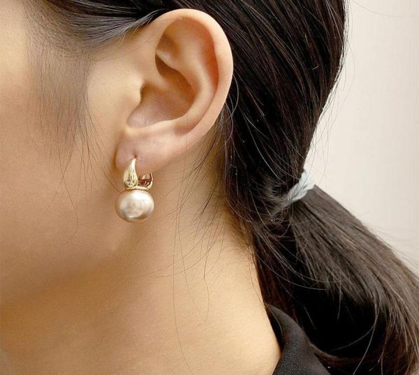 Baumeln Kronleuchter Französisch Vintage Design Große Perle Ohrringe Für Frauen Elegante Koreanische Japanische Damen Ohr Schmuck Charme Weibliche Buc1020370