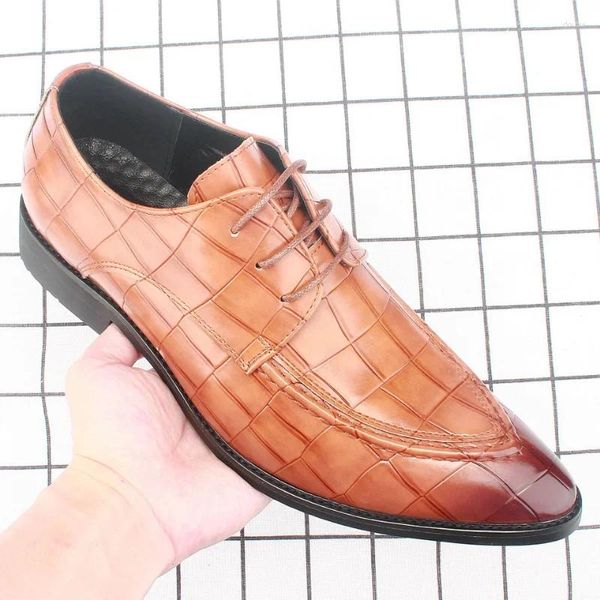 Kleid Schuhe Vier Jahreszeiten Britische Einfache Weiche Oberfläche Business Leder Herren Schnürung Casual Gentleman Büro Hochzeit D5102