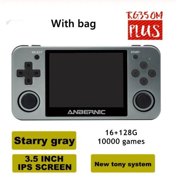 Spieler ANBERNIC RG350M 3,5-Zoll-IPS-Bildschirm Handheld-Game-Player Aluminiumlegierung Video-Musik-Taschen-Retro-Spielekonsole HD-TV-Gaming-Box