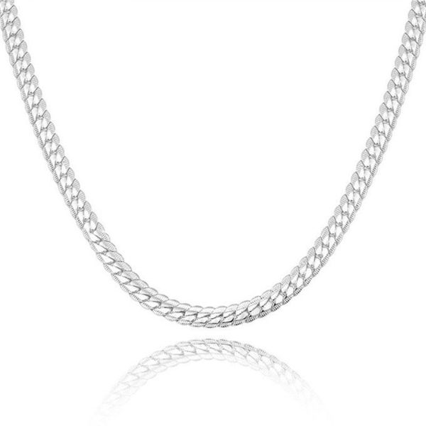 Серебряное покрытие, 6 мм, змеиная цепочка, мужское ожерелье, модное золото, идеальные мужские украшения, аксессуары в стиле хип-хоп2699