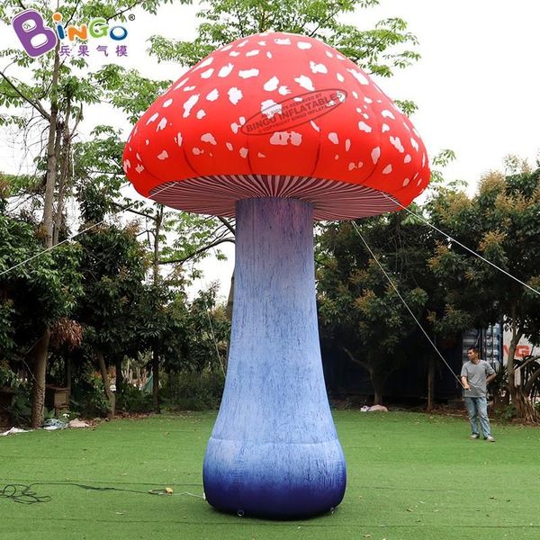 atacado 6mH (20 pés) Preço de promoção cogumelo inflável decorativo com luzes led brinquedos esportes inflação plantas artificiais fungo para decoração de eventos de festa