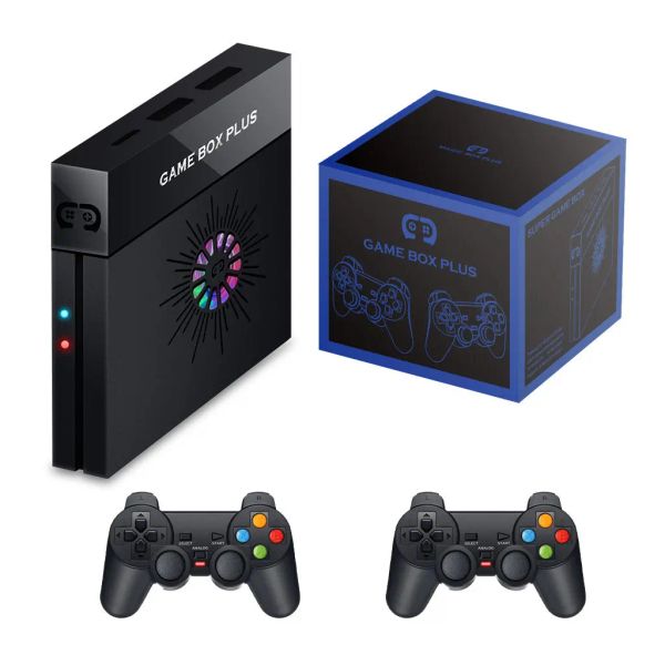 Jogadores 2022 Novo 4K Super Console X6 WiFi Game Box com 2 controladores embutidos 10000+ Classic Retro Games 3D HD TV Video 25 Emulator