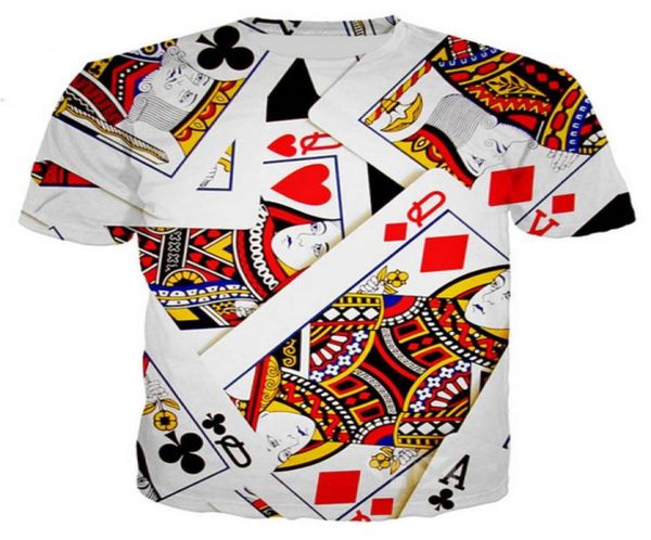 Casual masculino mulher jogando cartas 3d hd impressão camiseta verão manga curta oneck tshirt estilo moda unissex camisa marca t wr03383414