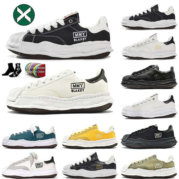 Mihara Mason Maison Yasuhiro Scarpe Blakey verde OG Suola Pelle Tela Punta bassa MMY MiharaYasuhiro Jogging Walking Casual Uomo Donna Sport Scarpe da ginnastica Sneakers