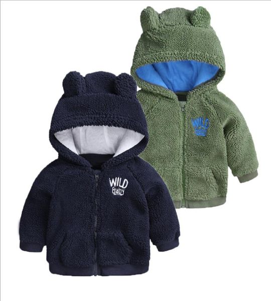 Neonata Vestiti del ragazzo Giacche di cartone animato Abbigliamento morbido e caldo per neonato Ragazzo carino infantile Cappotti in pile Capispalla Cappotto per bambino7928176