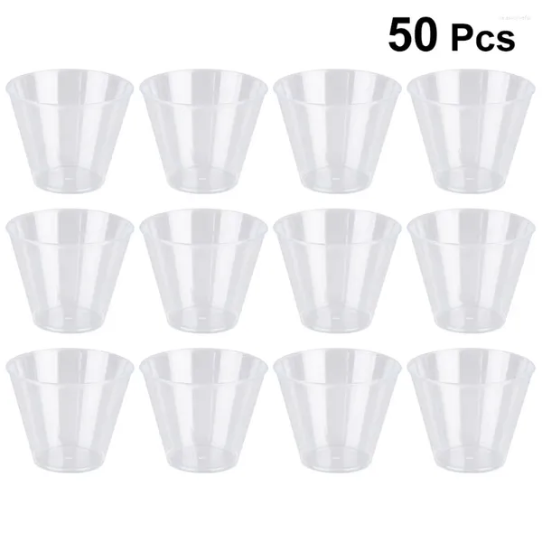 Copos descartáveis, canudos, copo de degustação transparente: 50 peças, 30ml, copos pequenos, transparentes, para casamento, aniversário, festa de ano