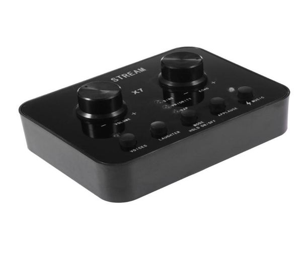 X7 PC Audio USB Kulaklık Mikrofon Web Yayını Ses Kartı Eğlence Salatı Ses Kartı Sesli Ses Arabirimi ile Ses Arabirimi