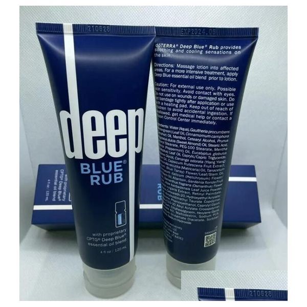 Outros itens de beleza para saúde Eep Blue Rub Creme tópico com óleos essenciais 120ml Cuidados com a pele corporal Hidratante Drop Delivery Health Beau Dhvtm