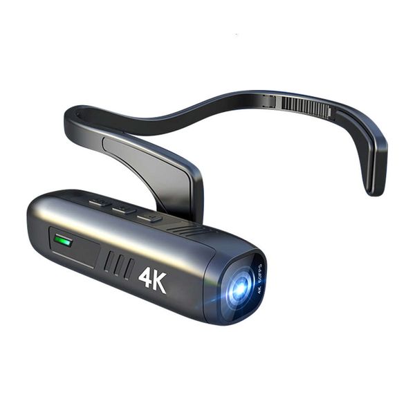 Comunicações Head-mounted Sporting Wearable Câmera Wi-Fi 4K 30FPS Filmadora Lente Grande Angular Bateria Controle de APP para Vídeo Vlog