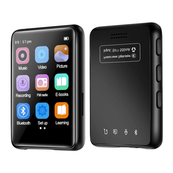 Плеер 2,5-дюймовый полноэкранный mp3 mp4 Walkman Студенческая версия Мини Ультратонкий Bluetooth Портативный сенсорный экран mp5 Музыкальный плеер Поддержка автомобиля