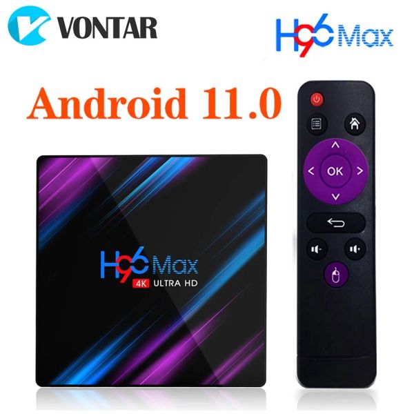 Receptores H96 MAX RK3318 Caixa de TV inteligente Android 11 4G 64GB 32G 4K WIFI BT Media Player H96Max TVBox Android10 Set Top Box 2GB16GB