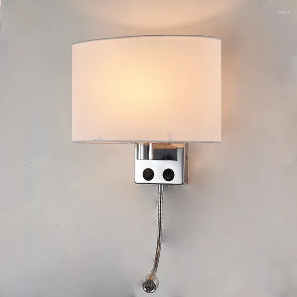 Lâmpada de parede American El Room LED Modern Creative Bedroom Cabeceira Rocker Arm Cross-Espelho Explosão