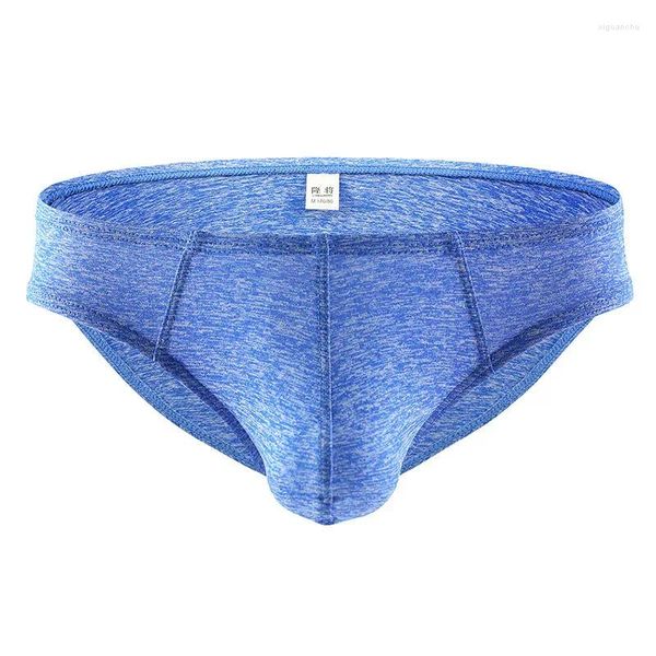 Cuecas homens roupa interior sólido sexy briefs adulto respirável u pênis bolsa vestuário gay s m l xl