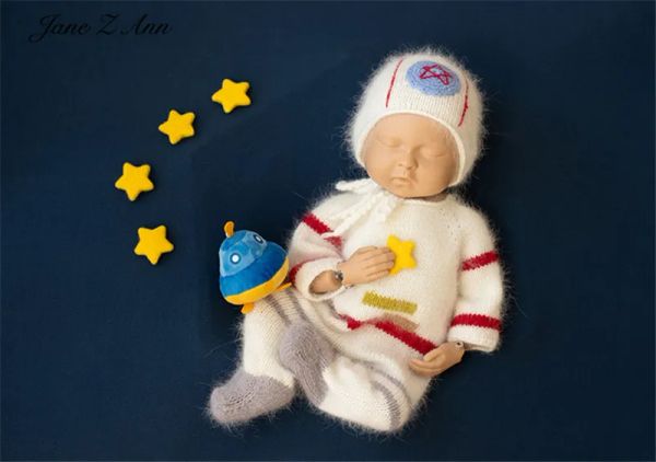 Наборы комбинезон на тему астронавта, шляпа, норковый костюм Veet, реквизит для фотосъемки новорожденных, креативные аксессуары для студийной съемки