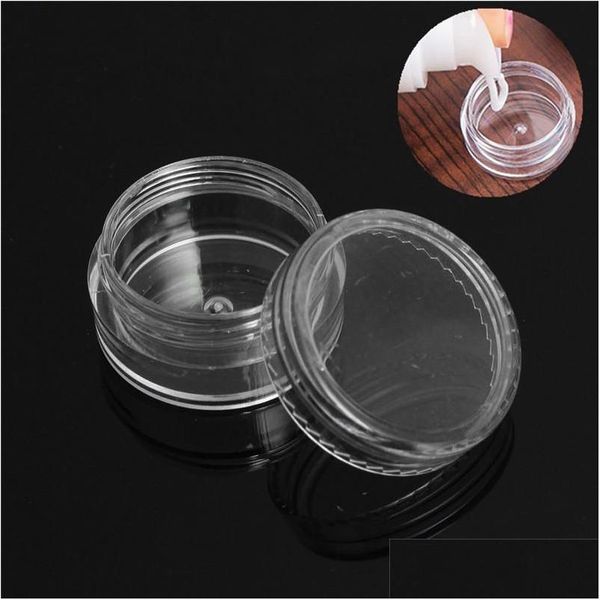 Frascos de armazenamento frascos 5ml plástico transparente recipiente de amostra cosmética 5g jar pote pequeno vazio cam viagem sombra creme labial bálsamo l 1 dhet0