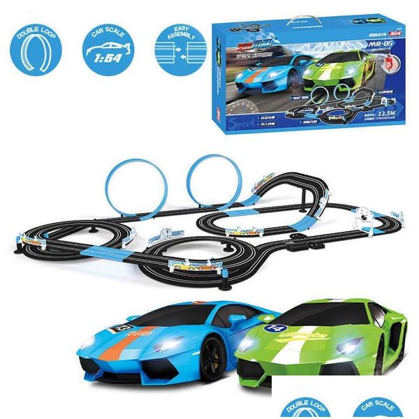 Modelo Diecast Carros Ferroviários Toy Set Racing Elétrico Duplo Controle Remoto Carro Interativo Rama Circuito Voiture Entrega Aleatória O Dhaaq