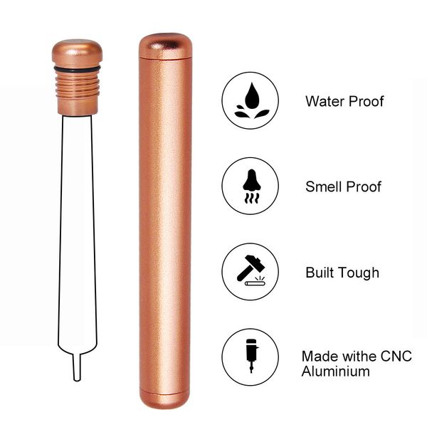 110 mm Aluminiumlegierungs-Metallrohre, wasserdicht, luftdicht, geruchsdicht, Boxrohre, Geruchsversiegelung, für Kräuter, Gewürze, Pre-Roll-Behälter, Aufbewahrungskoffer, Pfeifenglas