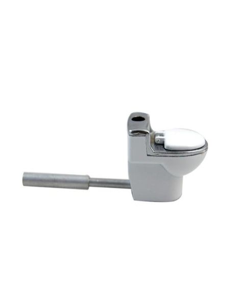 Fabbrica che vende divertenti accessori creativi per fumatori di tubi metallici a forma di toilette portatile con scatola di presentazione imballata2373205