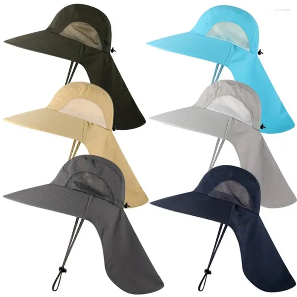 Шляпы с широкими полями, защита от ультрафиолета, шляпа от солнца, унисекс, летняя шляпа для рыбалки на открытом воздухе, скалолазание с шейным клапаном, шляпа от солнца