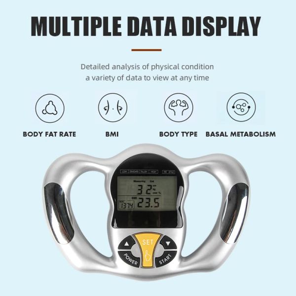 Relaxamento portátil bodylarge monitores de gordura corporal tela lcd analisador bmi medidor saúde analisador de gordura monitor calculadora medição cuidados de saúde