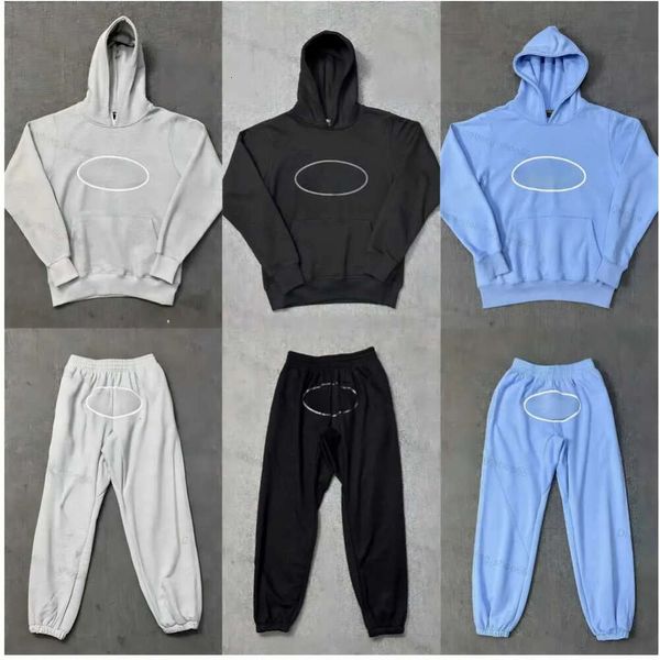 2024 Homens e Mulheres Sports Wear Camisola Calças Set Designer Cortiez Hoodie Street Moletom Demon Island Tracksuits Plush Cargo Pulôver Alcatraz Manga Longa 998yy