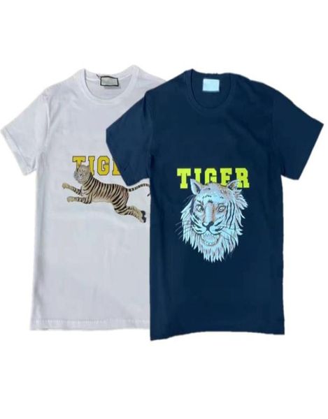 Männer T Shirt Tiger gedruckt Design Hals T-Shirt Männer und Frauen T-Shirts Schmetterling Druck Kurzarm Top Round9147108