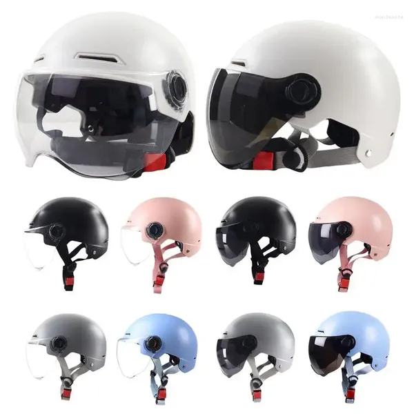 Capacetes de motocicleta Motocicletas Capacete de equitação ABS Tampa de segurança universal Proteção UV Metade do rosto Cabeça durável para motocicleta;