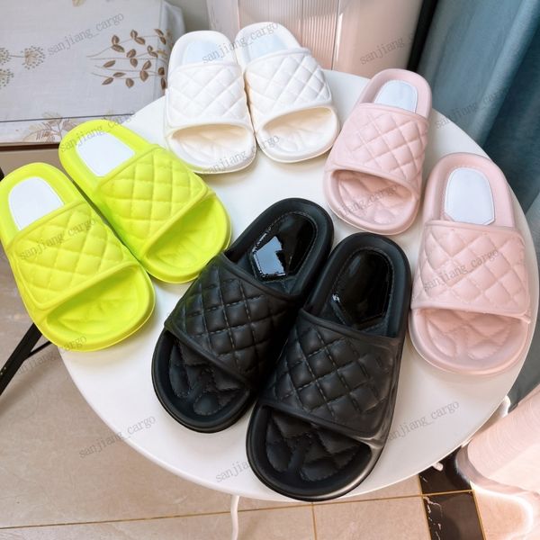 Paris Vintage Slide Candy Farbe Männer Strand Hausschuhe Sandalen Luxus Frau gesteppte Marke Flip Flops Hochwertige stilvolle Slipper Classics Tanga Sandale Flache Schuhe