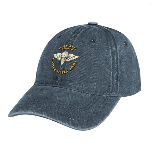 Berets Army - Parachute Rigger Metal V1 Cowboy Hat Hard Western Hats Engraçado para Mulheres Homens