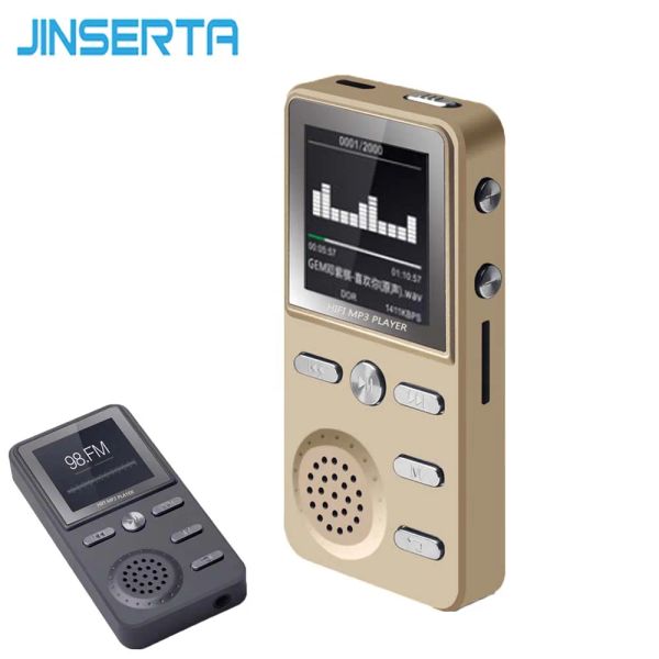 Player JINSERTA Metall 8 GB MP3-Player Verlustfreier HiFi-MP3-Sportmusik-Multifunktions-FM-Uhrenrekorder Laute Stereo-Player mit USB-Kabel