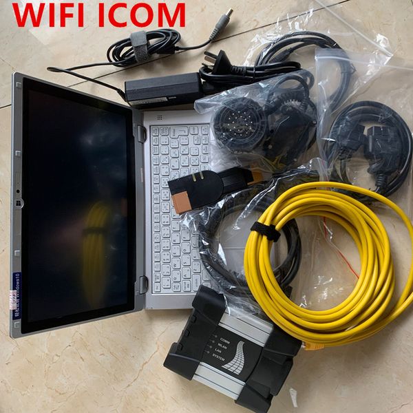 2024 para bmw icom ferramenta de programação de diagnóstico wifi icom próximo a b c com laptop cf-ax2 i5cpu pronto para usar