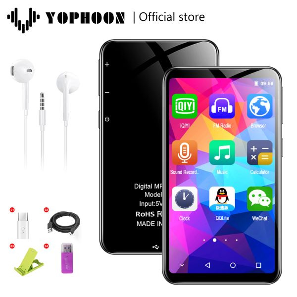 Плееры Yophoon WiFi MP3-плеер 3,6 дюйма с сенсорным экраном Android WiFi Bluetooth музыкальный плеер 1080p HD видео ОЗУ ROM 2 + 16 ГБ