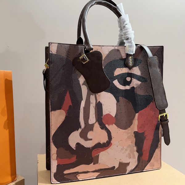 Graffiti sacos designer marca saco de compras totes impresso luxo moda bolsas de ombro alta qualidade carta bolsa telefone carteira metálica