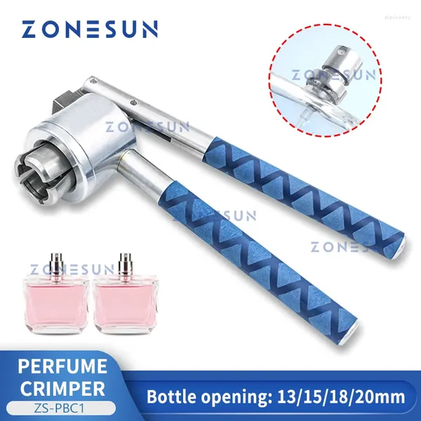 Conjuntos de ferramentas manuais profissionais Zonesun Handheld Perfume Crimper Spray Garrafa Máquina de selagem Capper Cap Ferramentas de friso ZS-PBC1