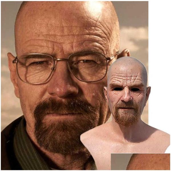 Party-Masken Neue Film-Promi-Latex-Maske Breaking Bad Professor Mr. White Realistisches Kostüm Halloween Cosplay Drop-Lieferung Home Gar Dhidh