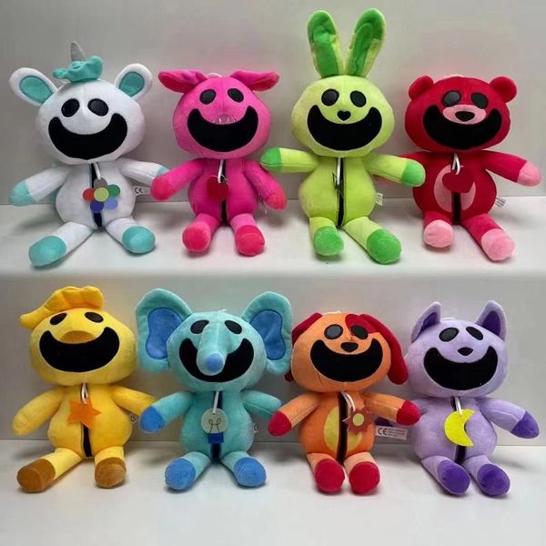 Atacado de fábrica 30cm 8 estilos criaturas sorridentes brinquedos de pelúcia horror sorriso jogos de animais bonecos periféricos presentes para crianças