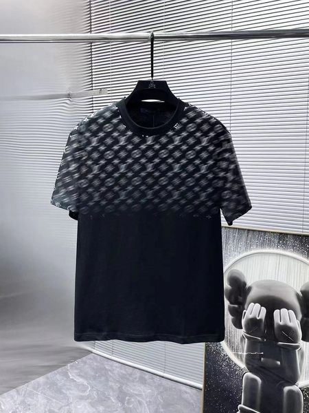 Yaz Erkek Moda Trendi T-Shirt Baskı Gradyan Tasarım Pamuk Kısa Kollu Gömlek Günlük Sıradan Erkekler Polo