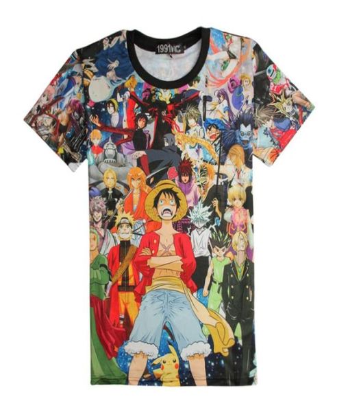 Bonito unicórnio uma peça luffy t camisa de algodão casual homme o pescoço streetwear homem camiseta meninos roupas anime verão topo tees8066409