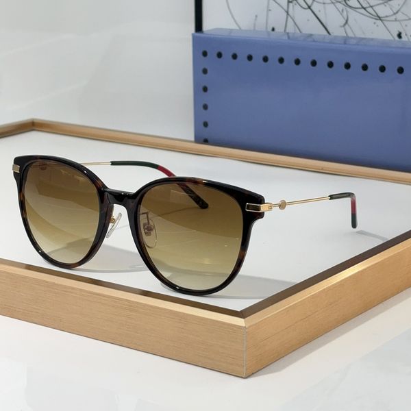 Bem-vindo Clássico Oversized Cateye Big PC Frame Luxo Retro Mulheres Rodadas Óculos de Sol Mulheres Ovais UV400 Sun Shades Óculos Masculinos Lentes Escuras GG1196SK