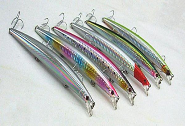 145 cm 20g Isca de Pesca Marítima Jogo Enfrentar China Gancho Minnow Isca Forma Delgada Isca De Plástico Duro Fundição Spinner Isca Flutuante 5116762