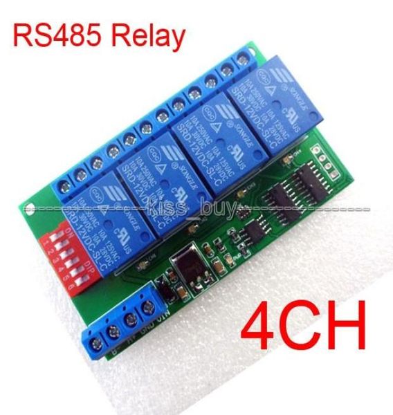 4-канальный релейный модуль RS485 постоянного тока 12 В Modbus RTU AT-командный переключатель дистанционного управления для ПЛК PTZ-камеры Монитор безопасности8446215