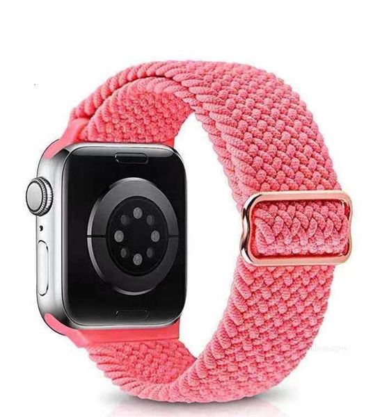 Cinturino in nylon di design per cinturino Apple Watch iwatch 3 4 5 se 6 7 serie Cinturino in tessuto con clip in metallo Bracciale 38MM 40MM 42MM 44MM Accessori intelligenti designerDUW3DUW3