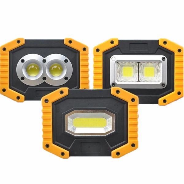 Tochas 30W Portátil Luz de Trabalho 1500LM Holofote COB Lâmpada de Trabalho Recarregável Lanterna À Prova D 'Água Lâmpada de Acampamento Ao Ar Livre Holofote