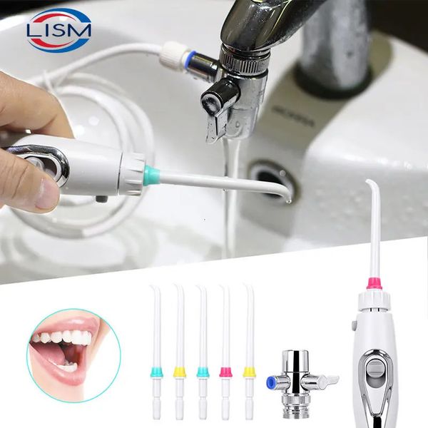 Dental SPA Rubinetto Rubinetto Irrigatore orale Acqua Flosser dentale Spazzolino Irrigazione Pulizia dei denti Interruttore Jet Family Filo interdentale 240219