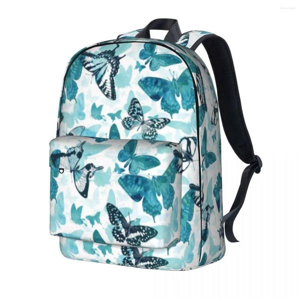 Rucksack, Schmetterling, Aquarell, Türkis, Natur, Fliegen, College-Rucksäcke, Jugend-Design, langlebige Schultaschen, süßer Rucksack